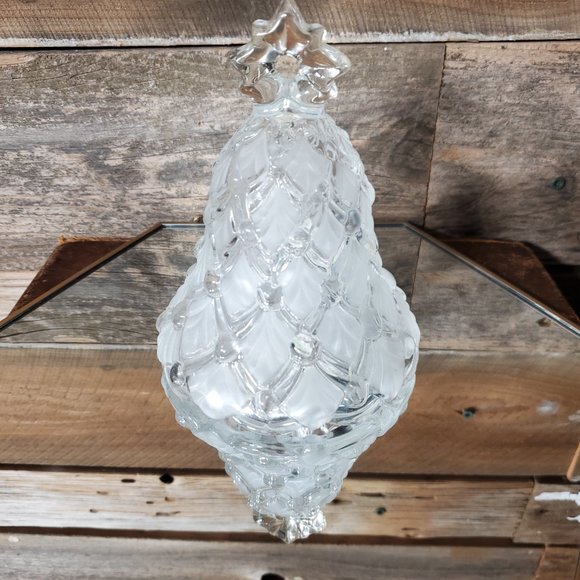 Mikasa Winter Dreams Crystal Christmas Tree Bell - Frosted Tree - Vintage - Picture 3 of 8